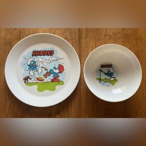 Smurfs Plate and Bowl Set